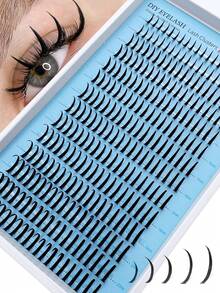 280 件俄罗斯睫毛延长钉睫毛单根 80D 100D 浓密睫毛簇 D 型卷曲睫毛簇套装 12-20 毫米 DIY 睫毛延长，2 种款式睫毛簇钉睫毛单根睫毛簇，多类型自然外观，钉/80D/100D/可重复使用单根分段假睫毛纤细超柔软 DIY 睫毛延长在家睫毛簇，睫毛簇，单根睫毛，睫毛，假睫毛 - D - 查看 8