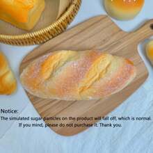 1 件慢回弹舒缓减压玩具仿真面包创意玩具甜甜圈吐司片 - 米色 - 查看 31