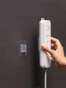 Kẹp giữ dây cáp trong suốt không cần khoan, giá đỡ router gắn tường, móc dính vô hình - Một kích cỡ phù hợp cho tất cả - Xem 4