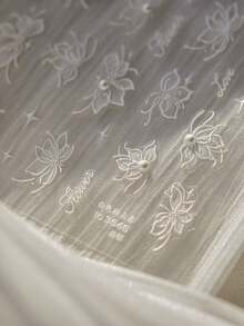 1 件 5D 指甲贴梦幻蓝紫珍珠蝴蝶和玫瑰花朵蝴蝶结指甲贴贝壳灯设计粘性贴纸美甲装饰花朵指甲贴 5D 浮雕百合花指甲贴纸芙蓉自粘花卉指甲贴花金花指甲饰度假指甲设计 - 彩色 - 查看 4