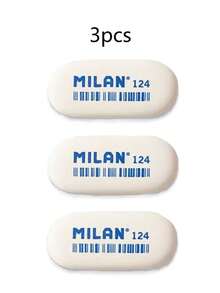 3 piezas de gomas de borrar con forma ovalada y de colores, artículos de papelería creativos, gomas de borrar de estilo minimalista, gomas de borrar limpias para estudiantes - Multicolor - Ver 6