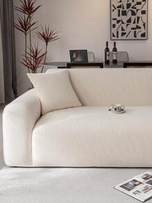 1 件经典米色沙发套，高弹性，防尘防污，可机洗/手洗家具保护套，适合日常使用，适合 3/4 座沙发（多种尺寸可选），秋季装饰，秋季装饰，房间装饰