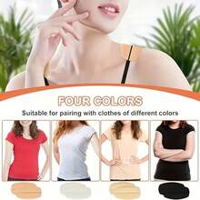 4pcs Bra Invisible Anti-Slip Fixed Shoulder Strap Anti-Drop Seamless Magic Shoulder Pads Thin Silicone Pressure Relief Shoulder Pads Anti-Slip Stickers Anti-Slip Shoulder Anti-Drop Seamless Pressure Relief Invisible Stickers - 4 Skin-toned Items - View 4