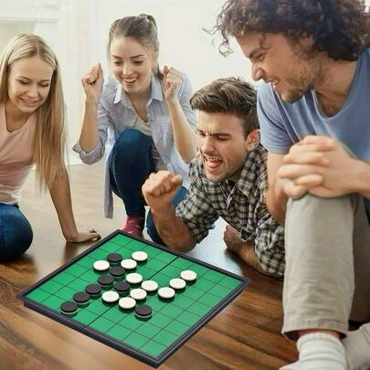 1 pièce Jeu de plateau Othello original, jeu de stratégie classique avec plateau magnétique pliable pour la maison et les voyages