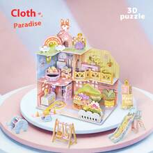 1pc Girls' Puzzle Castle Toy, Children's DIY Princess Castle, Pretend Play Building Blocks Toy, Children's Connecting Toy, Girls' Birthday Toy, Develops Kids' Hands-On Ability, For 3-6 Years Old Girls, Christmas Gift