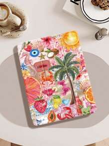 椰子、棕榈树、芙蓉花图案保护套，兼容 iPad (A16) 第 11 代 11 英寸 (2025)、Apple iPad Air 11 (2025)、iPad 第 10 代 10.9 英寸 (2022)，带 Apple Pencil 插槽、三折支架、自动唤醒/睡眠功能，是返校、情人节、节日送礼佳品。 - 彩色 - 查看 8
