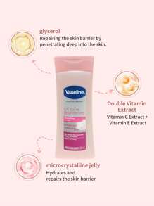 Vaseline 1瓶200毫升凡士林美白保湿身体乳，高浓度烟酰胺+维生素C双效亮肤滋养霜，适合暗沉肤色，全身持久亮泽护理 - 新身體乳200ml 美白 - 查看 3