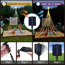 1pc, Christmas Pentagram Waterfall Light, Solar Indoor Outdoor Christmas Tree Festival Decoration Light, 8 Modes, For Garden, Courtyard, Porch, Home, Room, Kitchen, Shop, Hotel, Wedding, Party, Prom, Holiday Gift(Including Battery) Christmas Decoration XMAS Decor Christmas Tree Gift Decor Thanksgiving Wedding Home Decor Home Decor Fall Decor Autumn Decor Birthday Decorations For Gifts Party Supplies Indoor Outdoor Garden Holiday Festival Decor Halloween Decor Wall Decor Halloween Ornaments Christmas Decoration XMAS Decor Christmas Tree Gift Decor Thanksgiving Wedding Home Decor Home Decor Fall Decor Autumn Decor Birthday Decorations For Gifts Party Supplies Indoor Outdoor Garden Holiday Festival Decor Halloween Decor Wall Decor Halloween Ornaments