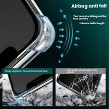 2 个减震气垫手机壳,适用于 Vivo 透明手机壳、Moto 透明手机壳、透明手机壳以及通用手机壳、手机保护套、手机壳、手机保护套、防摔壳、简约手机壳、纯色手机壳、四角防摔透明壳、TPU 壳、军用级防摔壳和轻薄手机壳套。防水防摔防刮