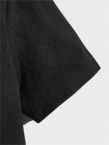 Portrait black short-sleeved T-shirt Tee For Adult, Men, Women, Teen, Teenager, Adolescent, Youth