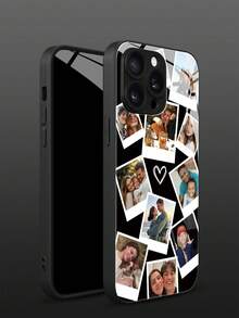1个定制手机壳，DIY多照片日常生活、家庭、情侣、宠物创意手机壳，兼容三星S24 Ultra/S25 Ultra和苹果16 Pro Max/15 Pro/14 Plus/13 Pro/12 Pro Max/11/Xs Max/8/7/6 Plus手机配件，送给男友/女友的最佳礼物，时尚，适合家庭使用，国际版，非国内版 - 黑色 - 查看 3