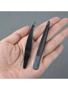 1/2 piezas Pinzas para cejas con escamas de pescado de acero inoxidable, herramienta de arreglo de cejas de precisión, herramienta para extensiones de pestañas, adecuada para accesorios de maquillaje de mujer