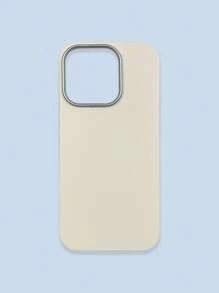 极简时尚白色、灰色、黑色仿皮纹理手机壳，防指纹、防水、防汗，超薄柔软触感，手机保护套，兼容三星、 17 Pro Max、13/14/15/16/16 Plus/16 Pro Max - 白色 - 查看 36