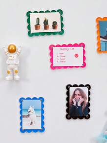 Creative Refrigerator Magnets, Strong Adhesive & Removable, 3-Inch Instant Photo Display Frame, Kitchen & Office Decor, Memo Sticker Without Drilling