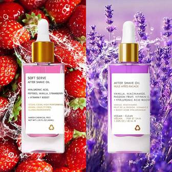 2PCS-Hydrating Soothing Hair Care Body Oil - Strawberry Vanilla Aftershave Oil 40ml