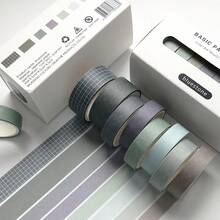 8pcs/Pack Moon Star Washi Tape Set Decoration Sticker Scrapbooking Diary Adhesive Masking Tape Stationery School Supplies