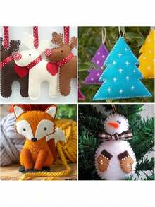 10/20/40Pcs Felt Fabric Sheets - 6 X 6 Inches, 1mm Thick DIY Craft Felt In 40 Random Colors - Ideal For Patchwork, School Projects And Decorations (15 X 15cm) - Multicolor - View 3