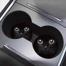 2 件猫咪汽车杯架，2.8 英寸圆形装饰性汽车杯垫，家用和汽车饮料杯垫，男女通用汽车内饰配件，装饰性杯垫，适合作为节日和生日送给家人和朋友的礼物 - 彩色 - 查看 5