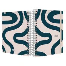 iscool Weekly Planner Plus 2026 Urban Flow Gestural Colors - Azul petróleo - Ver 2