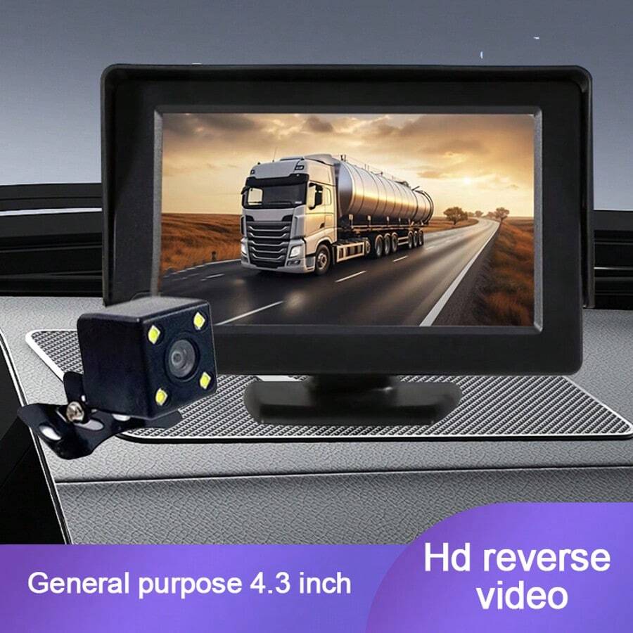 High-Definition 1080P Reversing Camera, Super Large 4.3-Inch High-Definition Screen, 1080P High-Definition Night Vision Camera, Ultra-Low Latency Reversing Camera System, Blind Spot Monitoring At The Rear Of The Vehicle