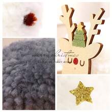 Christmas Decorative Reindeer Desktop Ornaments, Wool Felt Figurines For Store Display, Mini Window Decor