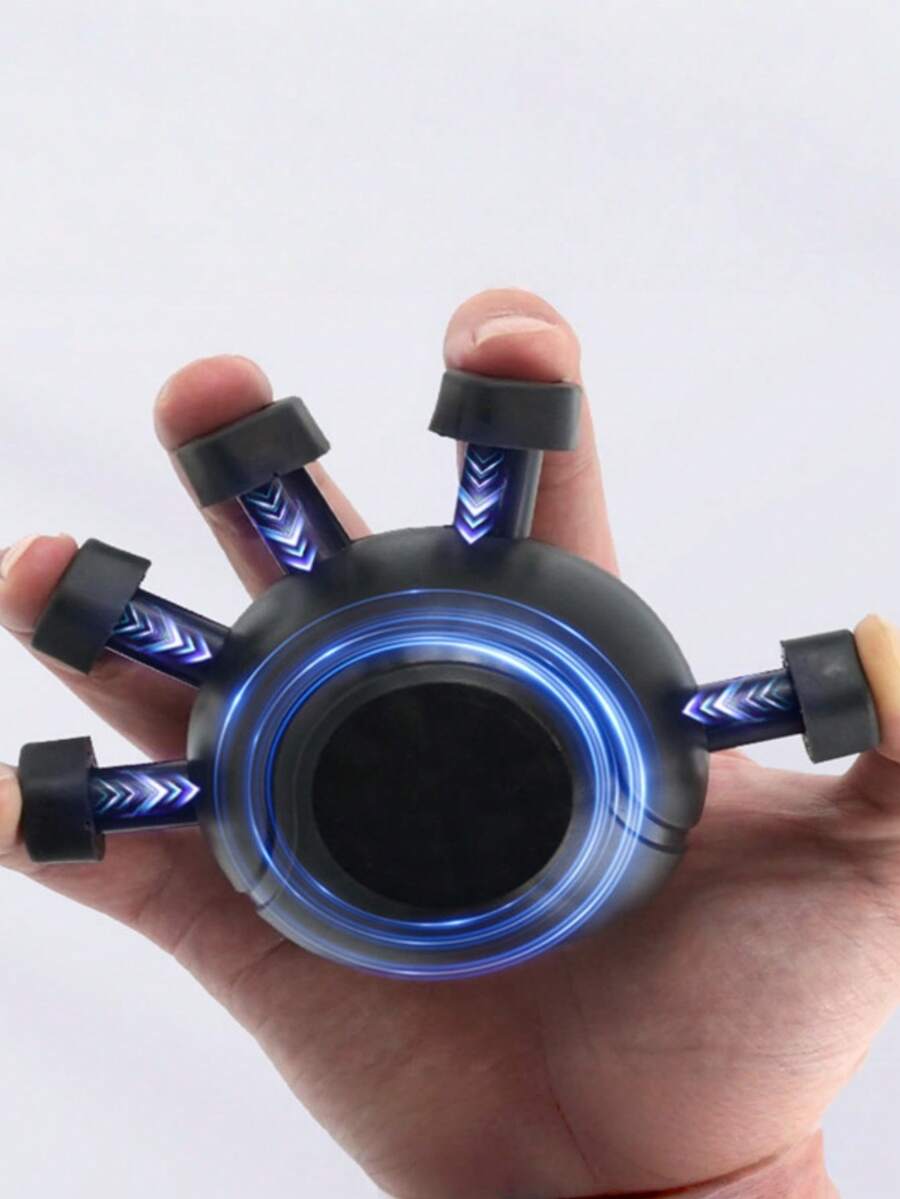 1个手指握力器，手部和手臂锻炼器，缓解压力的手指压力球，便携式握力训练器 - 彩色 - 查看 1