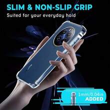 1 Pieces Of Transparent Air Cushion Case, Suitable For IPhone Air Cushion Case OnePlus And Realme Mobile Phones. The Transparent Phone Case Features A Four-Corner Anti-Drop Design, Providing All-Around Protection For Your Phone. - Air Cushion Shell-transparent - View 8