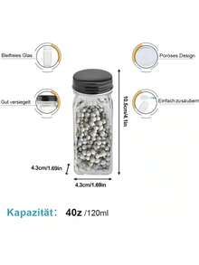 12Pcs 24Pcs 4oz/120ml Glass Spice Jars With Lids Labels, Spice Jars Set, Empty Spice Containers And Square Spice Bottles For Kitchen And Seasoning - Clear - View 4