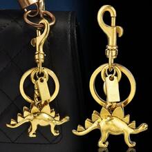 Vintage Creative Dinosaur Skeleton Keychain Colorful Pendant Fashion Bag Charm Ideal For Key Ring And Handbag Decoration IE5T - Silver - View 1