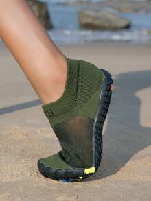 ZVB Barefoot-Friendly Water Shoes, Soft-Soled Women's Beach Shoes For Swimming, Diving, Fishing, Outdoor Quick-Drying Summer Sandals, Non-Slip & Breathable - 軍綠色 - 查看 9