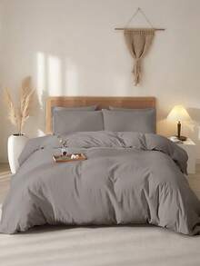 Bộ ga trải giường 2/3 món bằng cotton nguyên chất, 100% cotton, mềm mại và thoáng khí, thân thiện với da, chống xù lông, đồ dệt gia dụng thời trang, bao gồm vỏ chăn và vỏ gối, phù hợp với giường đơn, đôi, cỡ Queen, cỡ King, không bao gồm chăn bông, dùng được cả bốn mùa, nhiều màu sắc để lựa chọn, có thể giặt máy. - Nhiều màu - Xem 40