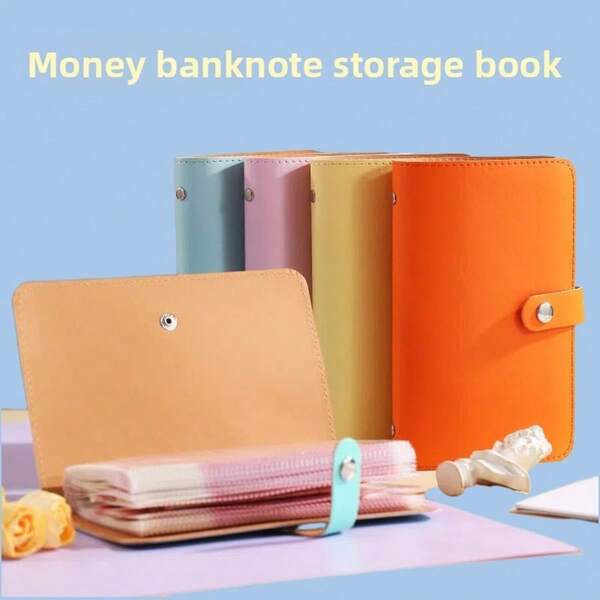 100 Umschlag Aufbewahrungsordner, minimalistischer Stauraum, ultimativer Geldsammlungsorganisator | Lederalbum mit Druckknopf, klare Taschen | hält 100$ Scheine, viele Farben! Geld sparende Bilderhalterung, Leder Geldscheinsammlungsbuch, multifunktionale Bildaufbewahrungsbox, bohemischer Stil, tragbare Reiseaufbewahrungsbox, Geschenk, Geburtstagsgeschenk, Weihnachten, Halloween, Neujahrsgeschenke, Valentinstag Geschenke, Geschenke für Männer und Frauen