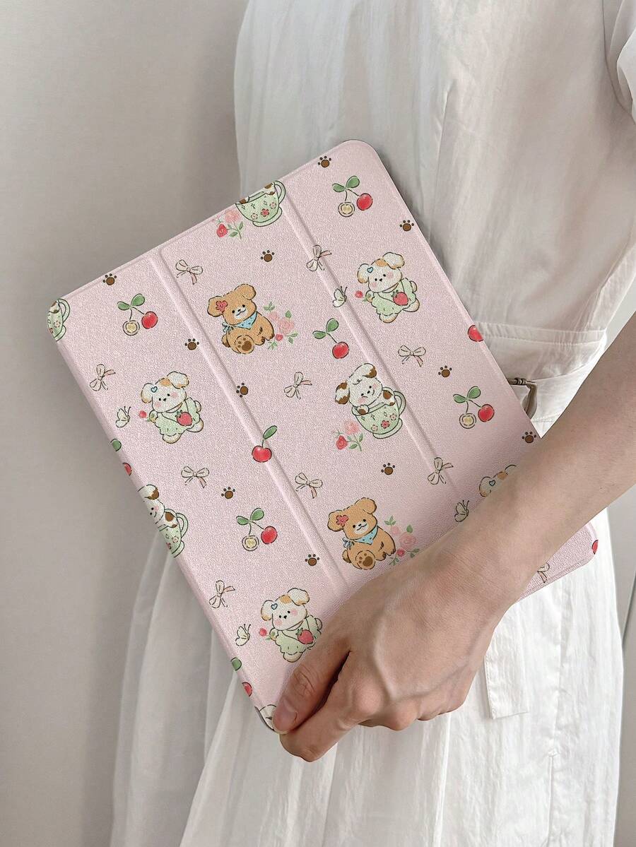 1 件可爱樱桃狗图案 iPad 保护壳，适用于 iPad 7/8/9、iPad Air 5/4/3 第 9 代 10.2、iPad Pro 11、iPad Mini 7 新品、iPad Air 6/iPad 第 10 代、iPad Air 11 (M3)/iPad 11 (A16 2025) - 彩色 - 查看 1