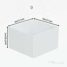 五面亚克力自助食品展示架，底部镂空，适用于早餐、自助餐、婚礼、派对 - 白色 - 查看 13