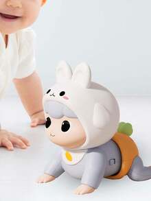 1pc Electric Baby Crawling Doll, Baby Crawling Guidance Doll, Head Lifting Practice, Educational Developmental Crawling Doll, Gift For Baby Boys And Girls