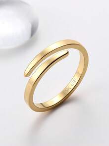 Milacolato 14K Gold Filled Rings For Women - Non Tarnish Gold Wedding Bands | Waterproof Stackable Thumb Rings | Open Twist Adjustable Rings Size 5 To 10 - Nhiều màu - Xem 7