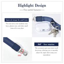 94-150cm Adjustable Nylon Lanyard Strap, Reflective Strip, Crossbody/Neck Strap, Compatible With All Smartphone Models, Multifunctional Stand, Anti-Drop, Lightweight Design