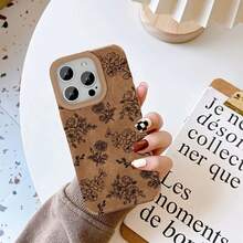 Aplicable a 16 Pro/15/14 Plus/13/12/11 Funda protectora retro de piel sintética para teléfono móvil, color marrón ciervo, patrón de guepardo negro, nuevo diseño de moda, carcasas suaves de alta calidad para hombres y mujeres. - Colores mixtos 2 - Ver 9