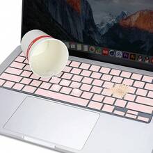 Funda protectora para teclado compatible con 15 pulgadas M3 A3114 M2 A2941/13.6 A3113 A2681/Pro 14/16 M4 M3 M2 M1, verde medianoche - Rosa tiza - Ver 10