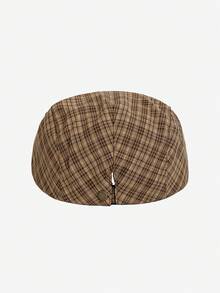 1pc Unisex Fashion Plaid Beret Hat, Retro British Style Newsboy Cap, Suitable For Autumn/Winter Outdoor Daily Wear, Great Gift