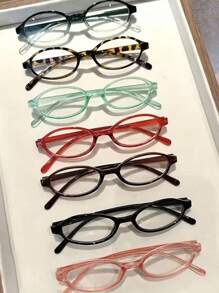 1pc Fashionable And Elegant Women Oval Eyeglasses Frame, Lightweight And Portable, Exquisite Design