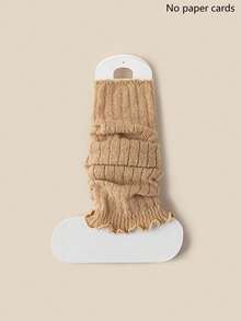 1/4/6 双装女士条纹蕾丝边保暖腿套，休闲过膝长筒腿套，学院风，百搭，秋冬春三季皆宜，Y2K风格，舒适保暖 - 彩色 - 查看 14