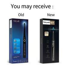 Fairywill Electric Toothbrush, 6 Brush Heads With Holder, 5 Modes, Smart Timer, Extra Long Life - Black - View 4