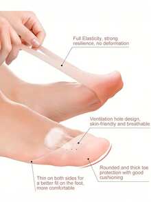 1 para silikonowych nakładek na palce baletowe, ochraniacze na palce do wysokich obcasów, wkładki antypoślizgowe na palce i przednią część stopy
