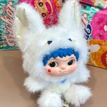 1pc WAKUKU 2nd Generation Mischievous Series Ceramic Fox & Rabbit Figurine, Random Delivery, Wakuku Doll Gift, 17cm Series Doll, Random Delivery - Multicolor - View 7