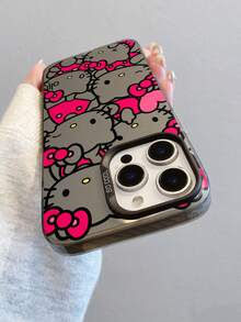 SANRIO IP元素防震时尚手机壳 猫咪元素时尚手机壳 IP元素时尚手机壳 KT猫激光壳 磨砂渐变蝴蝶结小猫全身防震手机壳 春季礼物 生日 国际版 非国内版 春季派对礼物 生日 - 黑色 - 查看 3