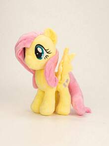 Hasbro Hasbro 毛绒玩偶 - 暮光闪闪公主造型，闪亮独角和彩虹鬃毛，柔软舒适，适合女孩，节日礼物，适合3岁以上儿童，官方授权角色 - Fluttershy - 查看 2