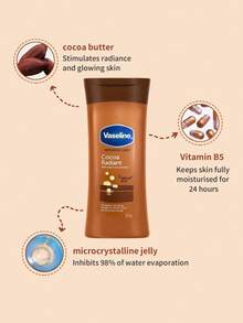 Vaseline 1瓶100毫升可可脂+凡士林保湿身体乳，深层滋养保湿，适合秋冬季干燥肌肤。