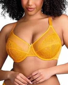 Minimizer Bras Women Full Coverage Underwire Bras Plus Size Lifting Lace Bra Heavy Breast - Cadmium Yellow - View 1