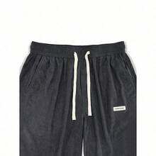 Men's Solid Color Casual Everyday Trousers Men's Streetwear Pants, Boy Friend Gifts, Back To School - 深灰色 - 查看 5